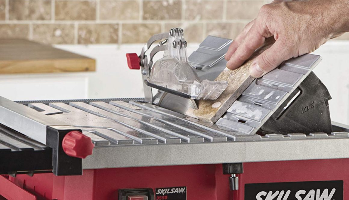 SKIL 3550-02 7-Inch Wet Tile Saw with HydroLock Water Containment System Side View